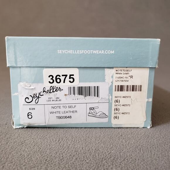 Seychelles Note To Self Sandals in White Leather Size 6 SEYC-WZ572 Ankle Strap - Picture 3 of 15